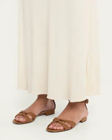 Alexandre Birman Sabrina Braided Leather Flat Sandals | Thumbnail 2