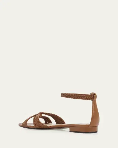 Alexandre Birman Sabrina Braided Leather Flat Sandals | Thumbnail 4