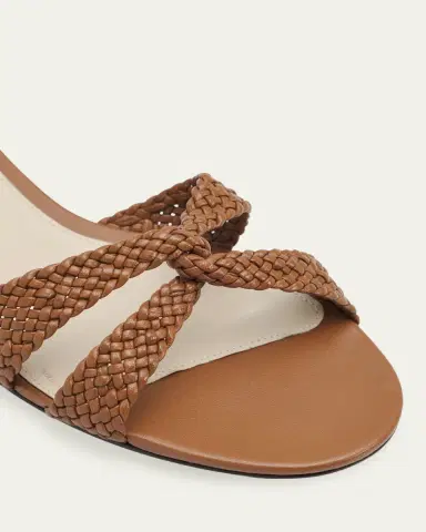 Alexandre Birman Sabrina Braided Leather Flat Sandals | Thumbnail 5