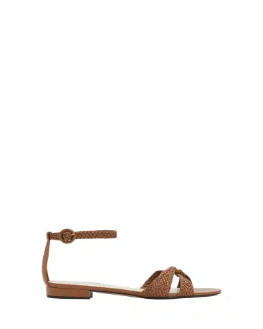 Alexandre Birman Sabrina Braided Leather Flat Sandals | Thumbnail 1