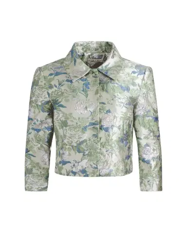 Alice + Olivia Weston Metallic Jacquard Cropped Jacket | Thumbnail 1 Alice + Olivia Weston Metallic Jacquard Cropped Jacket | Thumbnail 1