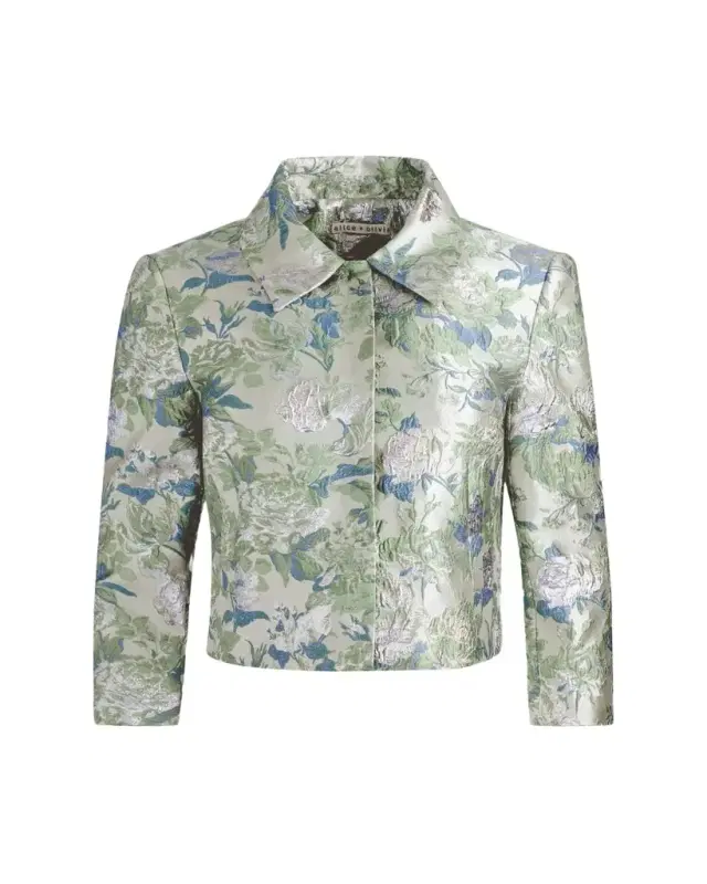 Weston Metallic Jacquard Cropped Jacket