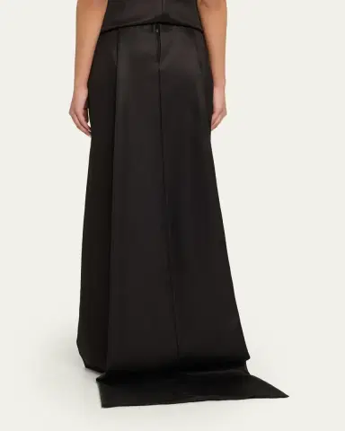 Brandon Maxwell Monroe Wool-Silk Train Maxi Skirt | Thumbnail 3