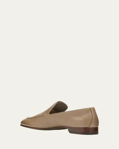 Manolo Blahnik Men's Truro Leather Loafers | Thumbnail 2