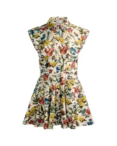 Alice + Olivia Kim Paneled Floral Mini Shirtdress | Thumbnail 1 Alice + Olivia Kim Paneled Floral Mini Shirtdress | Thumbnail 1