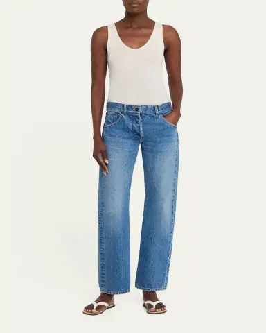 The Row Fima Low-Rise Straight-Leg Ankle Jeans | Thumbnail 2 The Row Fima Low-Rise Straight-Leg Ankle Jeans | Thumbnail 2