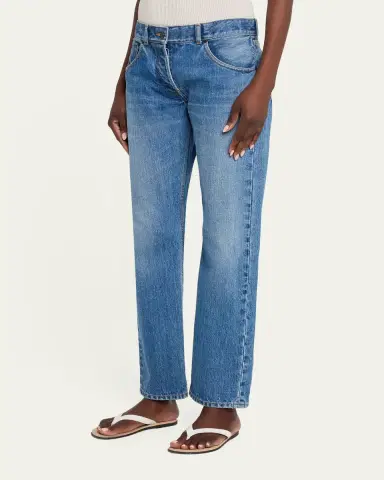 The Row Fima Low-Rise Straight-Leg Ankle Jeans | Thumbnail 4 The Row Fima Low-Rise Straight-Leg Ankle Jeans | Thumbnail 4
