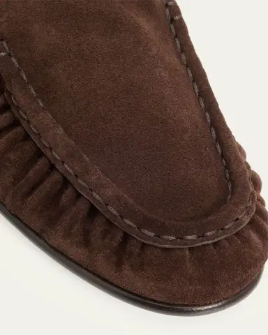 The Row Soft Moccasin Two Suede Loafers | Thumbnail 3