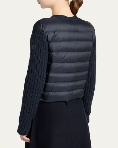 Moncler Padded Knit Cardigan | Thumbnail 3 Moncler Padded Knit Cardigan | Thumbnail 3