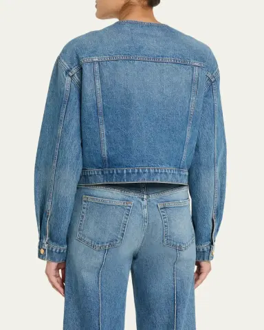 Ulla Johnson The Brair Denim Collarless Jacket | Thumbnail 3