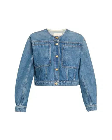 Ulla Johnson The Brair Denim Collarless Jacket | Thumbnail 1