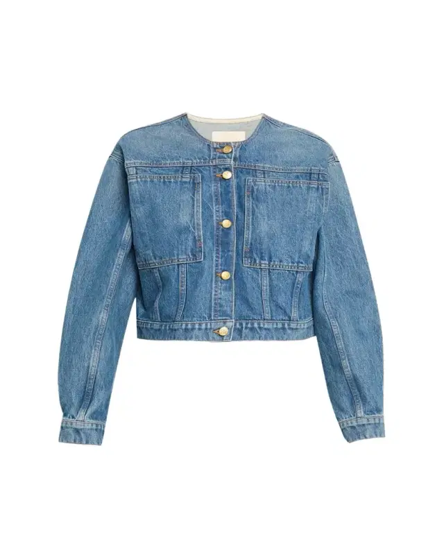 Ulla Johnson The Brair Denim Collarless Jacket