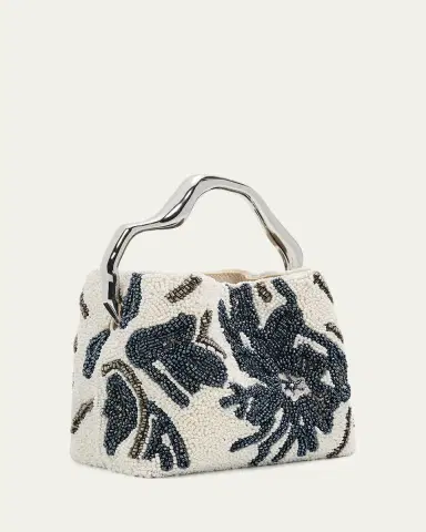 Cult Gaia Solene Mini Sculptural Beaded Top-Handle Bag | Thumbnail 2 Cult Gaia Solene Mini Sculptural Beaded Top-Handle Bag | Thumbnail 2