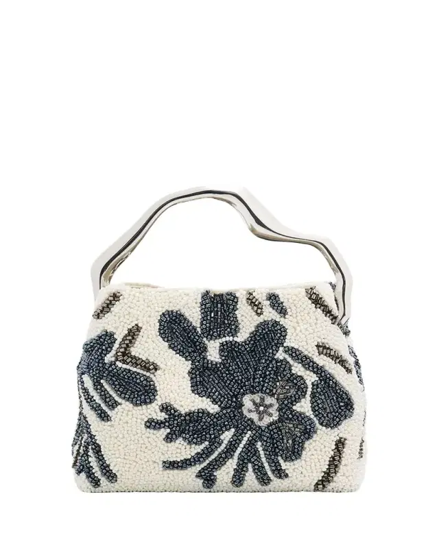 Solene Mini Sculptural Beaded Top-Handle Bag