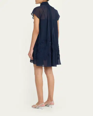 Simkhai Aveil Embroidered Organza Mini Dress | Thumbnail 3 Simkhai Aveil Embroidered Organza Mini Dress | Thumbnail 3