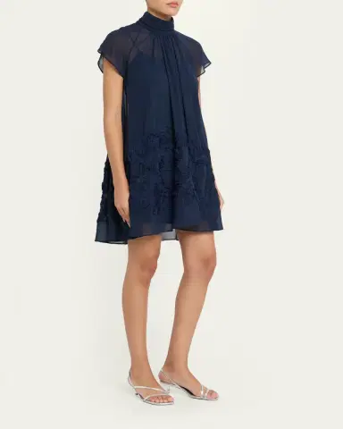 Simkhai Aveil Embroidered Organza Mini Dress | Thumbnail 4 Simkhai Aveil Embroidered Organza Mini Dress | Thumbnail 4