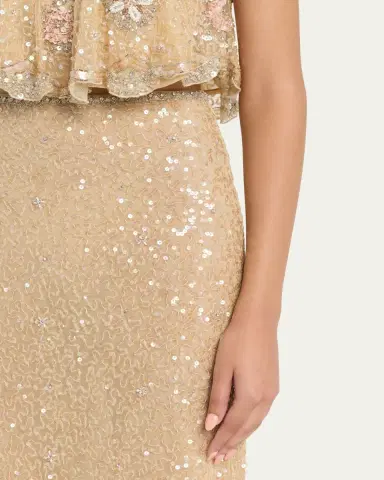 LoveShackFancy Lyndy Embellished Midi Skirt | Thumbnail 5