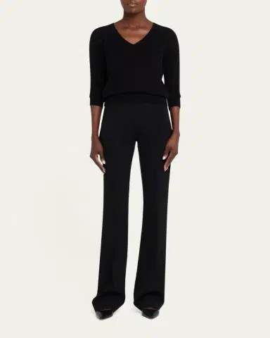 The Row Orchidea Cashmere Knit V-Neck Top | Thumbnail 2 The Row Orchidea Cashmere Knit V-Neck Top | Thumbnail 2