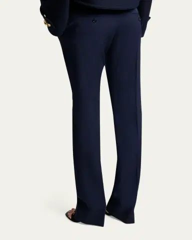 Balenciaga Barathea Wool Crepe Straight-Leg Trousers | Thumbnail 3 Balenciaga Barathea Wool Crepe Straight-Leg Trousers | Thumbnail 3