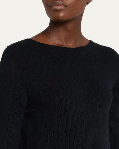 The Row Omiko Cotton-Linen Knit Long-Sleeve Top | Thumbnail 5