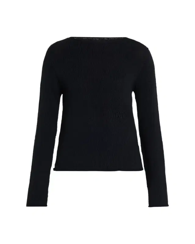 THE ROW Omiko Cotton-Linen Knit Long-Sleeve Top