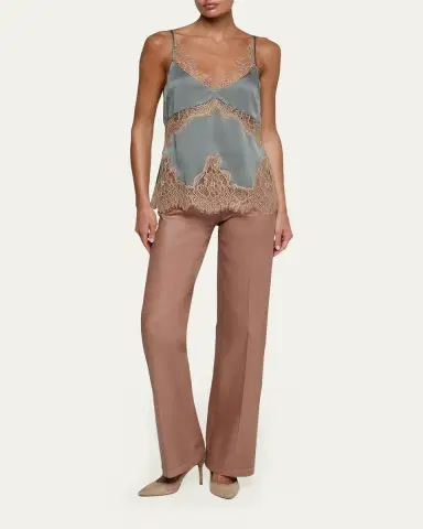 L'Agence Mitsu Lace-Trim Satin Camisole | Thumbnail 2