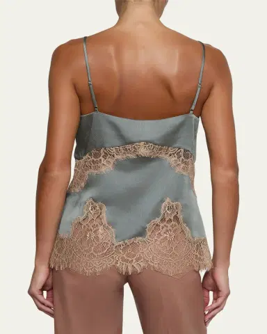 L'Agence Mitsu Lace-Trim Satin Camisole | Thumbnail 3
