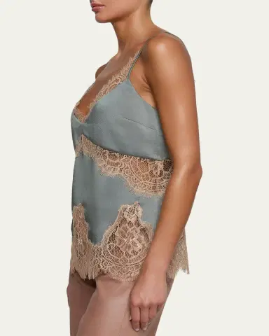 L'Agence Mitsu Lace-Trim Satin Camisole | Thumbnail 5