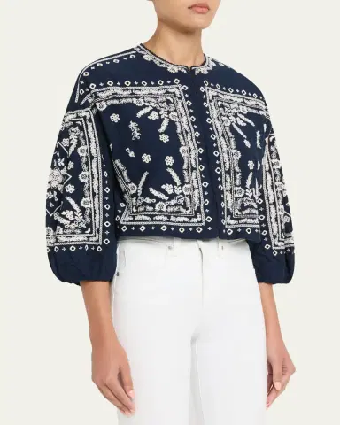 Veronica Beard Drake Embroidered Jacket | Thumbnail 4 Veronica Beard Drake Embroidered Jacket | Thumbnail 4