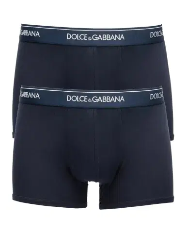 Dolce & Gabbana Men 's Logo Band 2-Pack Boxer Briefs | Thumbnail 1
