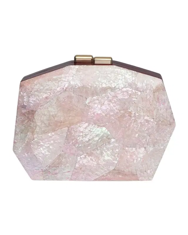 Rafe Meagan Faceted Shell Clutch Bag