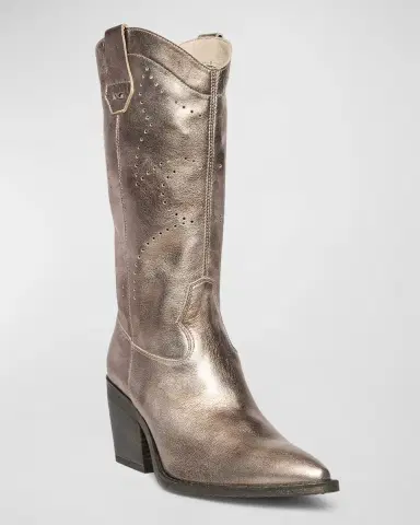 NeroGiardini Texan Leather Cowboy Boots | Thumbnail 2