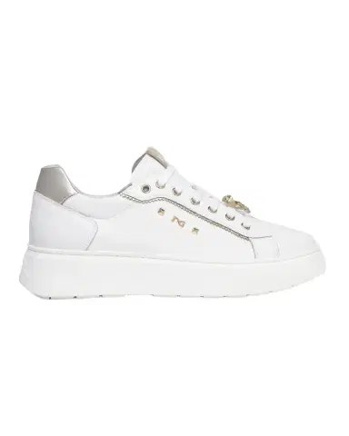 NeroGiardini Retro Mixed Leather Jeweled Low-Top Sneakers | Thumbnail 1