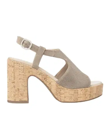 NeroGiardini Suede Ankle-Strap Platform Cork Sandals | Thumbnail 1