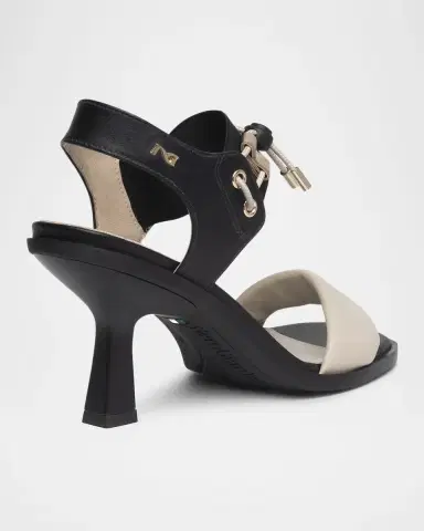 NeroGiardini Bungee Bicolor Leather Dress Sandals | Thumbnail 3 NeroGiardini Bungee Bicolor Leather Dress Sandals | Thumbnail 3