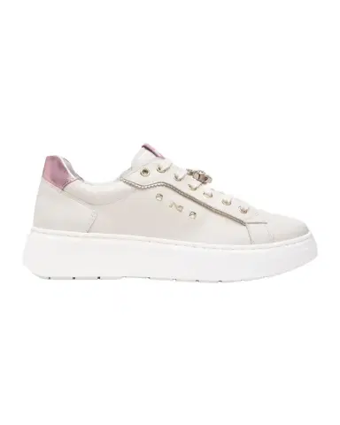 NeroGiardini Leather Retro Jeweled Low-Top Sneakers | Thumbnail 1