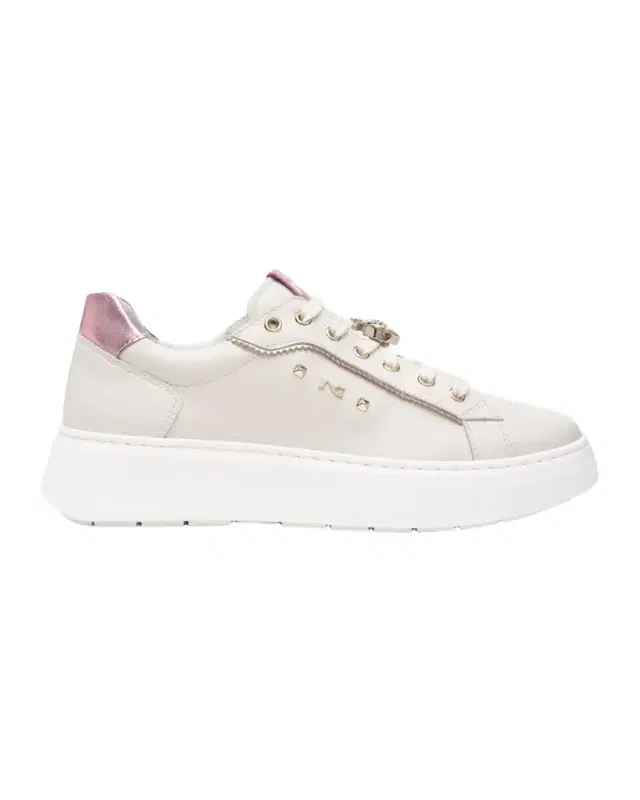 Leather Retro Jeweled Low-Top Sneakers