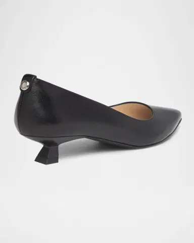 NeroGiardini Leather Kitten-Heel Pumps | Thumbnail 3 NeroGiardini Leather Kitten-Heel Pumps | Thumbnail 3