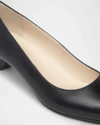 NeroGiardini Leather Kitten-Heel Pumps | Thumbnail 4 NeroGiardini Leather Kitten-Heel Pumps | Thumbnail 4