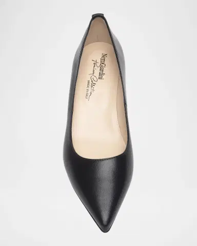 NeroGiardini Leather Kitten-Heel Pumps | Thumbnail 5 NeroGiardini Leather Kitten-Heel Pumps | Thumbnail 5