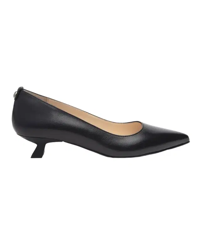 NeroGiardini Leather Kitten-Heel Pumps