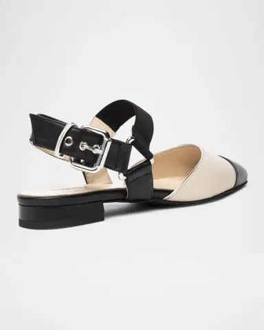 NeroGiardini Bicolor Cap-Toe Slingback Flats | Thumbnail 3 NeroGiardini Bicolor Cap-Toe Slingback Flats | Thumbnail 3