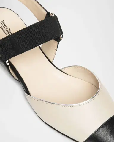 NeroGiardini Bicolor Cap-Toe Slingback Flats | Thumbnail 4 NeroGiardini Bicolor Cap-Toe Slingback Flats | Thumbnail 4