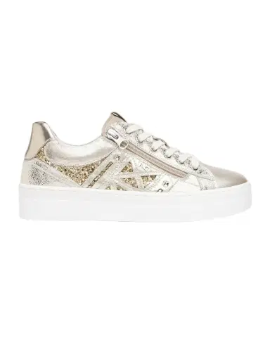 NeroGiardini Metallic Leather Side-Zip Sneakers | Thumbnail 1