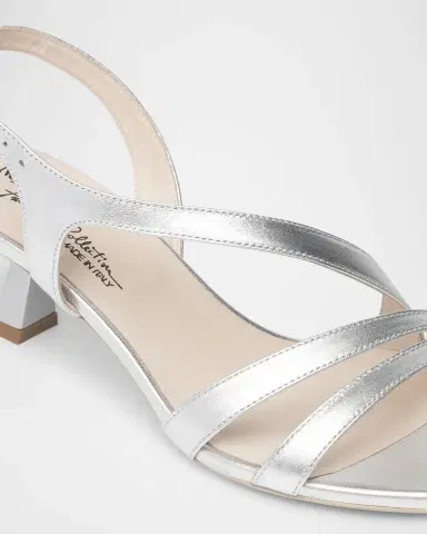 NeroGiardini Strappy Metallic Kitten-Heel Sandals | Thumbnail 4 NeroGiardini Strappy Metallic Kitten-Heel Sandals | Thumbnail 4