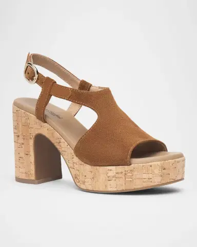 NeroGiardini Suede Ankle-Strap Platform Cork Sandals | Thumbnail 2