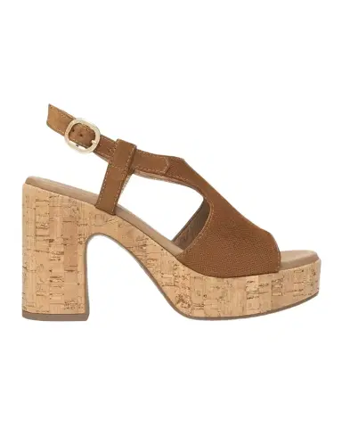 NeroGiardini Suede Ankle-Strap Platform Cork Sandals | Thumbnail 1