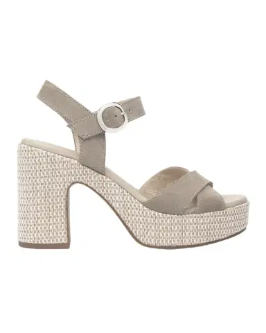 NeroGiardini Suede Criss-Cross Strap Woven Platform Sandals | Thumbnail 1