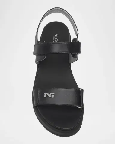 NeroGiardini Leather Double-Grip Flatform Sandals | Thumbnail 5