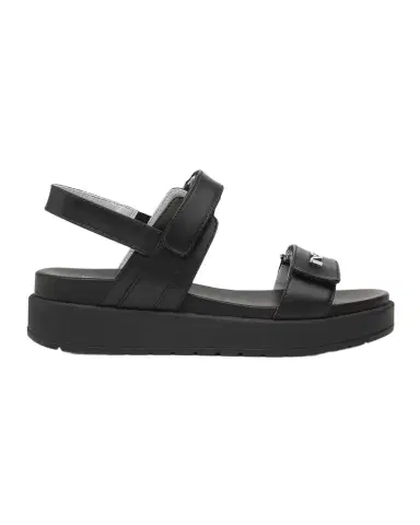 NeroGiardini Leather Double-Grip Flatform Sandals | Thumbnail 1